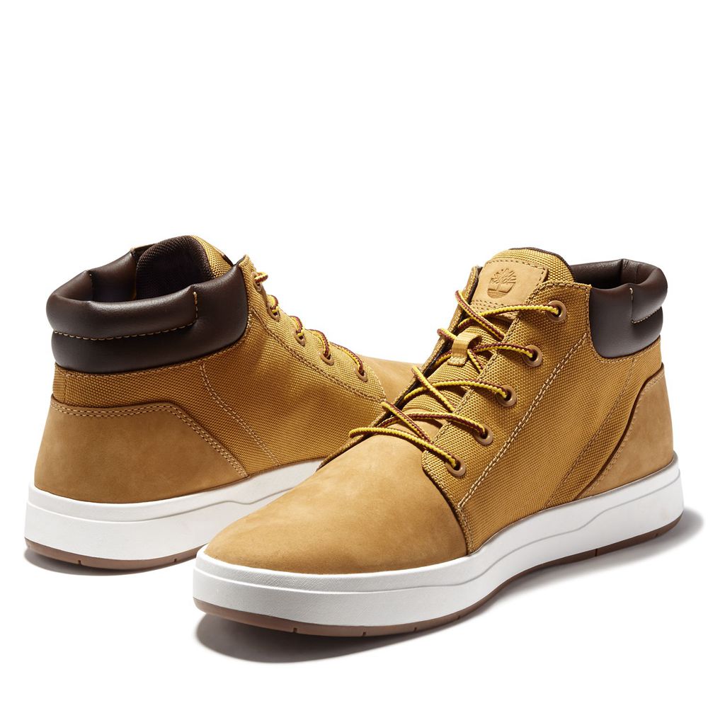 Botas de Seguridad Timberland Hombre Davis Square Cuero Collar Marrones - Chile DGE-138657